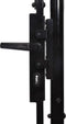 vidaXL - Poort - met - puntige - bovenkant - dubbel - 3x1,25 - m - staal - zwart