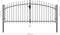 vidaXL - Poort - met - puntige - bovenkant - dubbel - 3x1,25 - m - staal - zwart