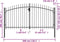 vidaXL - Poort - met - puntige - bovenkant - dubbel - 3x1,5 - m - staal - zwart