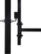 vidaXL - Poort - met - puntige - bovenkant - dubbel - 3x1,5 - m - staal - zwart