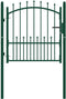 vidaXL - Poort - met - speerpunten - 100x100 - cm - staal - groen