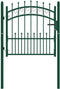 vidaXL - Poort - met - speerpunten - 100x100 - cm - staal - groen