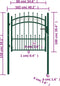 vidaXL - Poort - met - speerpunten - 100x100 - cm - staal - groen