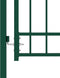 vidaXL - Poort - met - speerpunten - 100x100 - cm - staal - groen