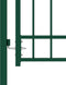 vidaXL - Poort - met - speerpunten - 100x100 - cm - staal - groen