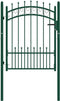 vidaXL - Poort - met - speerpunten - 100x100 - cm - staal - groen