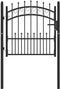 vidaXL - Poort - met - speerpunten - 100x100 - cm - staal - zwart