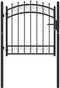 vidaXL - Poort - met - speerpunten - 100x100 - cm - staal - zwart
