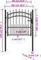 vidaXL - Poort - met - speerpunten - 100x100 - cm - staal - zwart