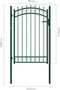 vidaXL - Poort - met - speerpunten - 100x100 - cm - staal - zwart