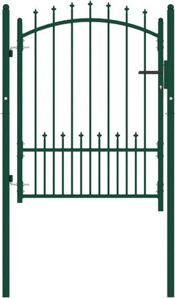vidaXL - Poort - met - speerpunten - 100x125 - cm - staal - groen