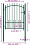 vidaXL - Poort - met - speerpunten - 100x125 - cm - staal - groen