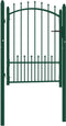 vidaXL - Poort - met - speerpunten - 100x125 - cm - staal - groen
