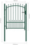 vidaXL - Poort - met - speerpunten - 100x125 - cm - staal - groen