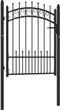 vidaXL - Poort - met - speerpunten - 100x125 - cm - staal - zwart