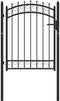 vidaXL - Poort - met - speerpunten - 100x125 - cm - staal - zwart