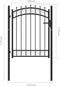 vidaXL - Poort - met - speerpunten - 100x125 - cm - staal - zwart