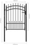 vidaXL - Poort - met - speerpunten - 100x125 - cm - staal - zwart