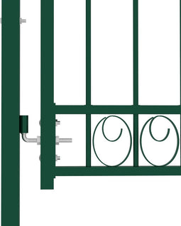vidaXL - Poort - met - speerpunten - 100x150 - cm - staal - zwart
