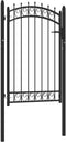 vidaXL - Poort - met - speerpunten - 100x150 - cm - staal - zwart