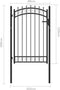 vidaXL - Poort - met - speerpunten - 100x150 - cm - staal - zwart