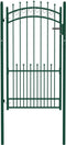 vidaXL - Poort - met - speerpunten - 100x175 - cm - staal - groen