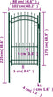 vidaXL - Poort - met - speerpunten - 100x175 - cm - staal - groen