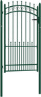 vidaXL - Poort - met - speerpunten - 100x175 - cm - staal - groen