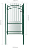 vidaXL - Poort - met - speerpunten - 100x175 - cm - staal - groen