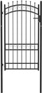 vidaXL - Poort - met - speerpunten - 100x175 - cm - staal - zwart