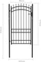 vidaXL - Poort - met - speerpunten - 100x175 - cm - staal - zwart