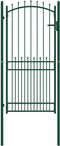 vidaXL - Poort - met - speerpunten - 100x200 - cm - staal - groen