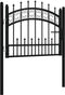 vidaXL - Poort - met - spijlpunten - 103x120 - cm - gepoedercoat - staal - zwart