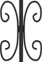 vidaXL - Poort - met - spijlpunten - 103x120 - cm - gepoedercoat - staal - zwart