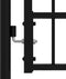 vidaXL - Poort - met - spijlpunten - 103x225 - cm - gepoedercoat - staal - zwart