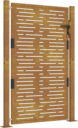 vidaXL - Poort - vierkant - 105x130 - cm - cortenstaal
