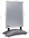 vidaXL - Posterstandaard - A1 - waterdicht - aluminiumlegering - grijs