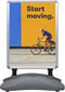 vidaXL - Posterstandaard - A1 - waterdicht - aluminiumlegering - grijs