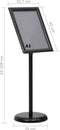 vidaXL - Posterstandaard - A3 - aluminiumlegering - zwart