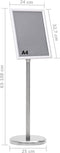 vidaXL - Posterstandaard - A4 - aluminiumlegering - zilverkleurig