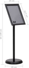 vidaXL - Posterstandaard - A4 - aluminiumlegering - zwart