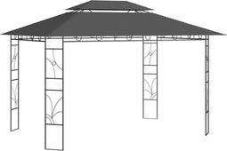 vidaXL - Prieel - 160 - g/m² - 4x3x2,7 - m - antracietkleurig