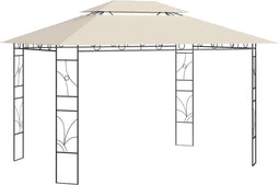 vidaXL - Prieel - 160 - g/m² - 4x3x2,7 - m - crèmekleurig