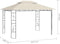 vidaXL - Prieel - 160 - g/m² - 4x3x2,7 - m - crèmekleurig