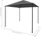 vidaXL - Prieel - 180 - g/m² - 3x3 - m - stof - en - staal - antraciet