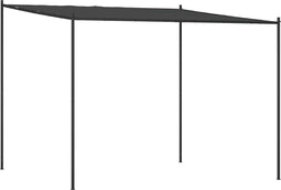 vidaXL - Prieel - 3x3 - m - 180 - g/m² - stof - en - staal - antracietkleurig