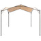 vidaXL - Prieel - 3x3 - m - staal - beige