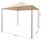 vidaXL - Prieel - 3x3 - m - staal - beige
