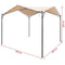 vidaXL - Prieel - 3x3 - m - staal - beige