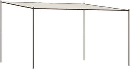 vidaXL - Prieel - 4x4 - m - 180 - g/m² - stof - en - staal - wit